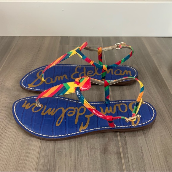 NIB Sam Edelman Gigi Rainbow Sandals, 7.5 - Picture 3 of 7